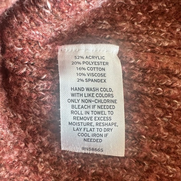 TREASURE & BOND Women's One-Shoulder Rib Sweater in Rust Russet - Medium - Picture 8 of 8